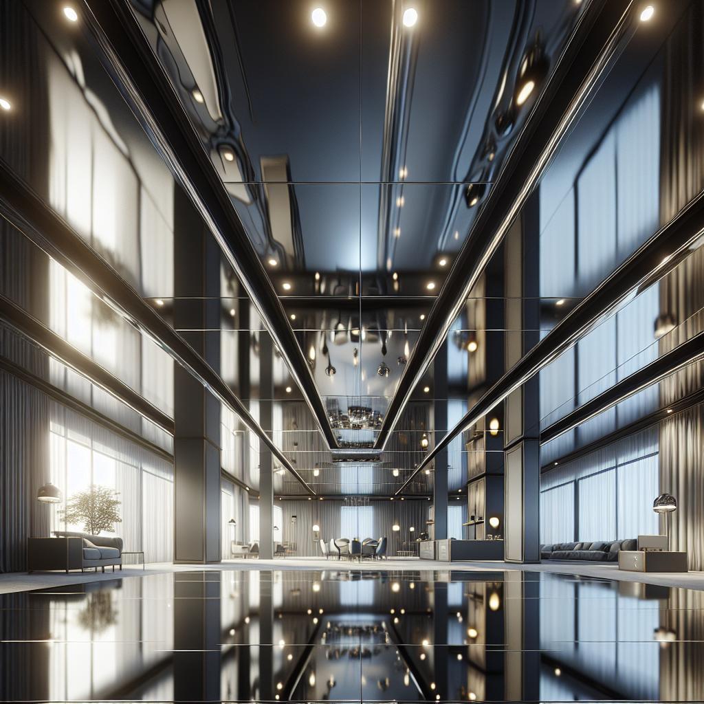 Зеркальные натяжные потолки: как добавить глубины и света в любую комнату